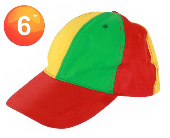 Carnaval Pet rood geel groen