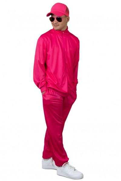 Retro Trainingspak neon pink heren