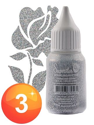 Superstar Sparkling Glitter Zilver