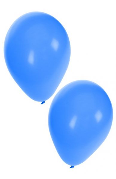 Blauwe heliumballonnen