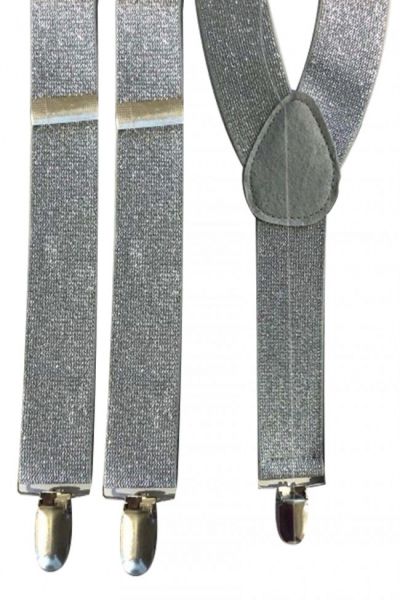 Bretels lurex zilver