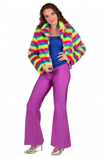 Diva Disco Flared broek neon paars