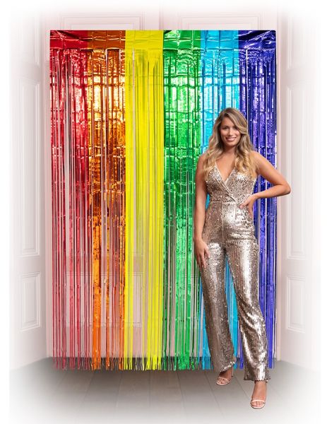 Pride regenboog deurgordijn folie