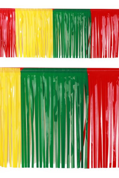 PVC slierten folie guirlande rood geel groen carnaval