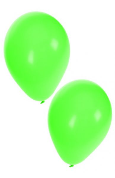 Groene heliumballonnen