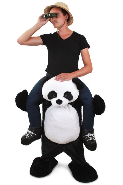 Grappig Piggyback kostuum gedragen door Panda