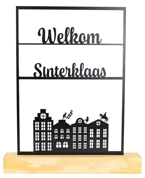 Sinterklaas over de daken frame