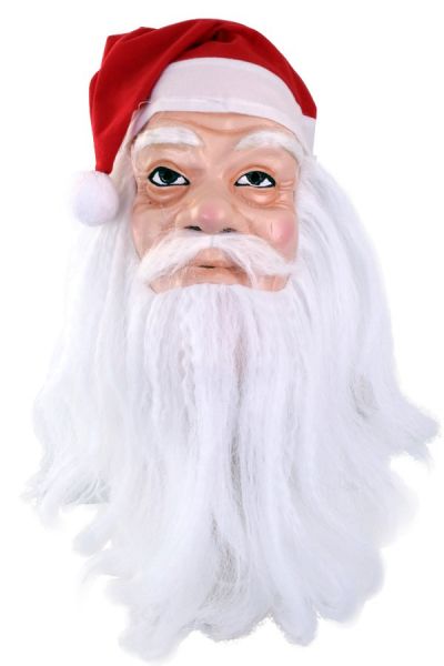 Masker Kerstman met muts en baard