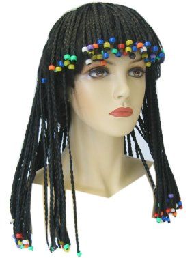 Rasta pruik met vlechtjes en kralen