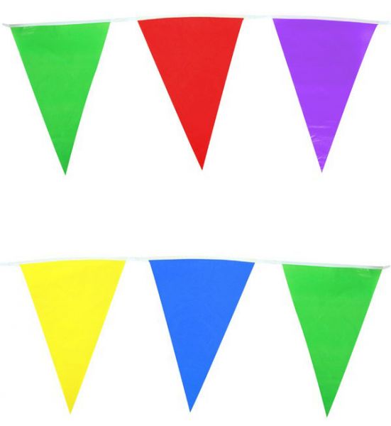 Gekleurde vlaggenlijn mix aan kleuren 60m
