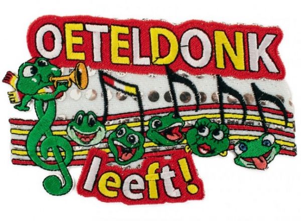 Oeteldonk leeft applicatie notenbalk met kikker pailletten