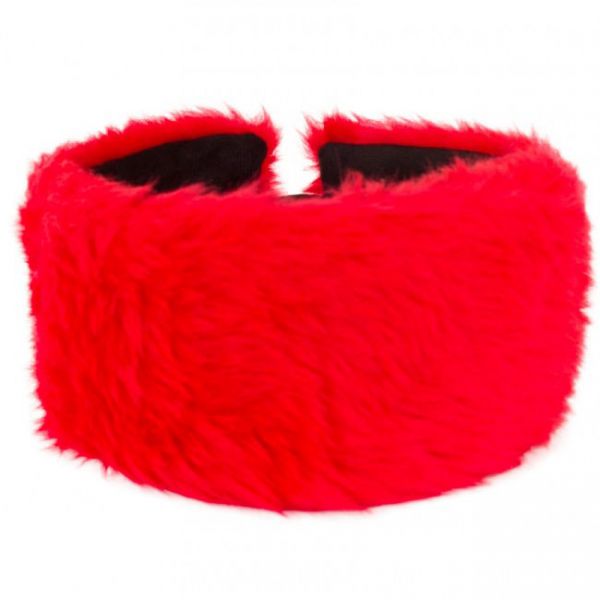 Hoofdband rood pluche