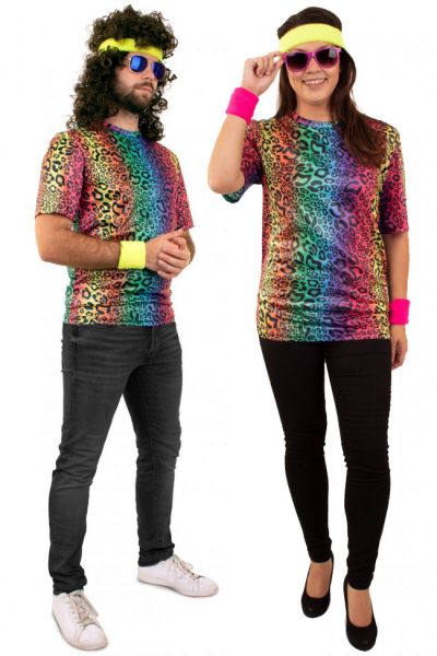 Hippie neon T-shirt panterprint