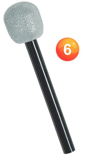 Zilveren nep microfoons