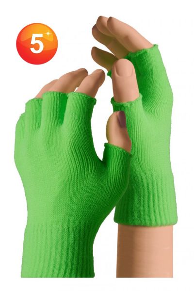 Vingerloze kinderhandschoenen fluor groen