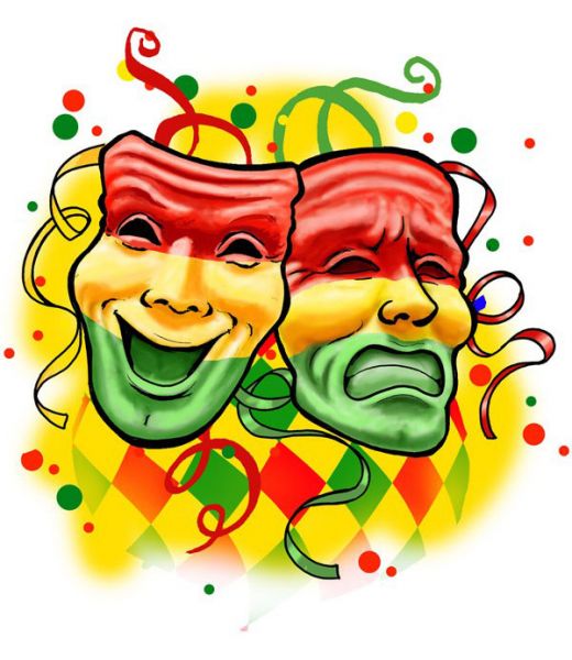 Raamsticker een lach en traan rood geel groen