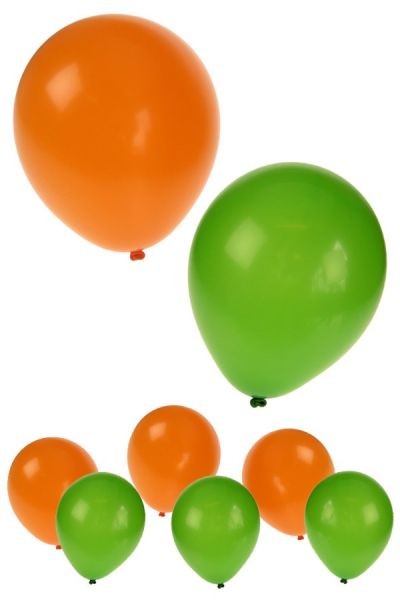 Ballonnen helium oranje groen