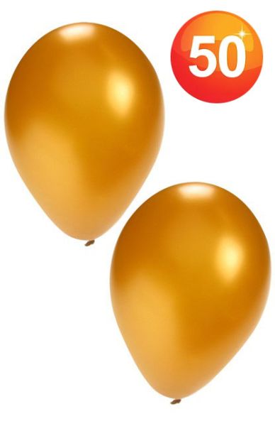 Gouden ballonnen van stevige kwaliteit 50 stuks