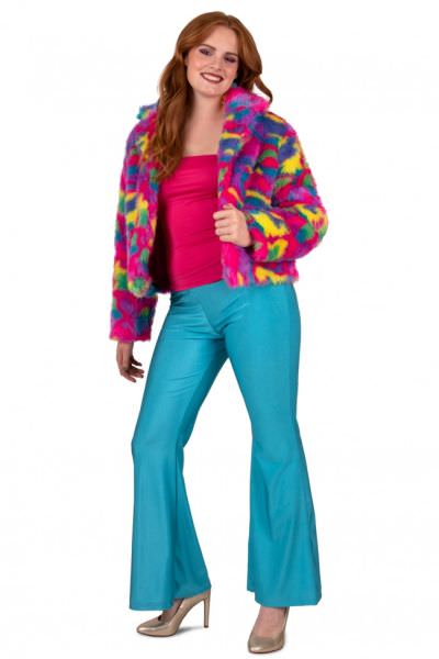 Diva Disco Flared broek neon blauw