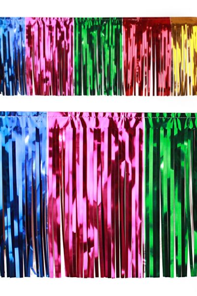 PVC slierten folie guirlande multicolour