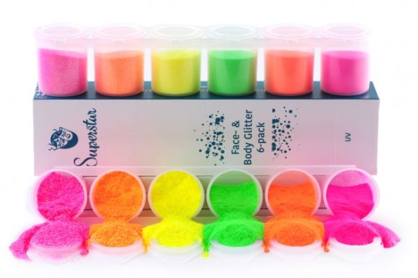 UV fijne Glitter Mix Sixpack