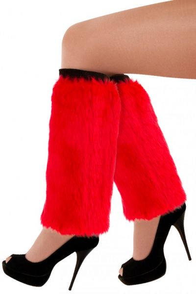 Beenwarmers rood plusche