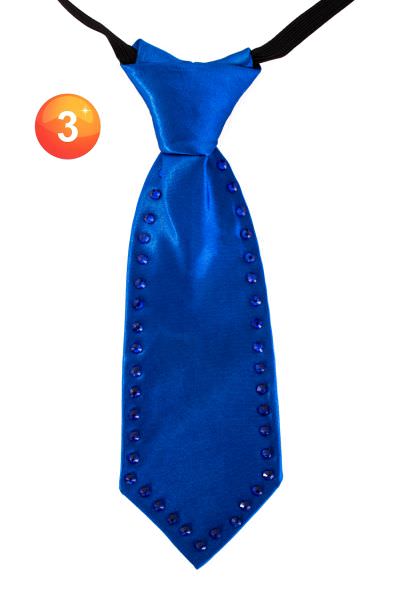 Mini stropdas blauw Strass-stenen