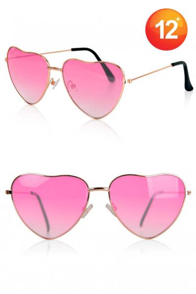 Hartvormige Zonnebril roze