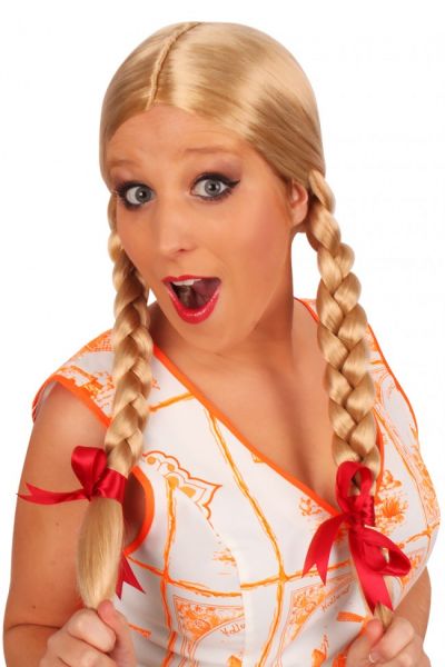 Oktoberfest Dirndl Pruik Greetje blond