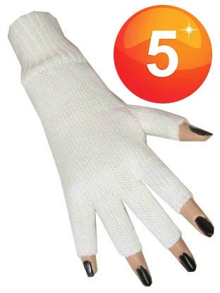 Witte Vingerloze handschoenen wit