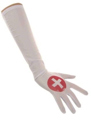 Verpleegster handschoenen zuster satijn