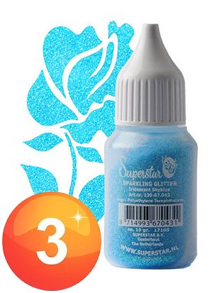 Superstar Sparkling Glitter Indecent Sky blauw