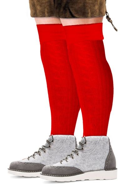 Oktoberfest Tiroler sokken lang rood