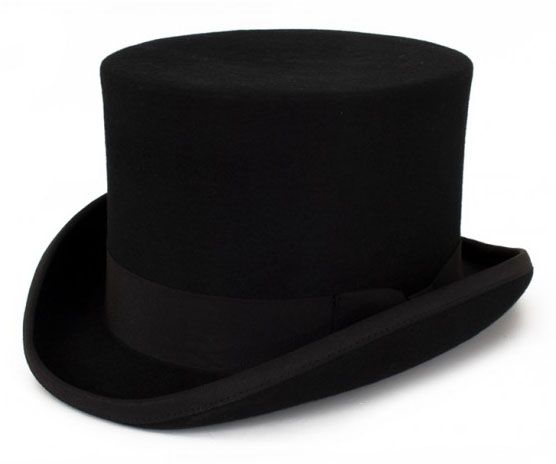 Zwarte cilinder hoed