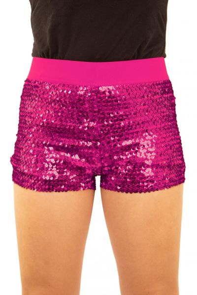 Hotpants met roze paillette