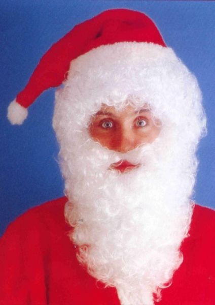 Kerstman baard set wit Kerstmis