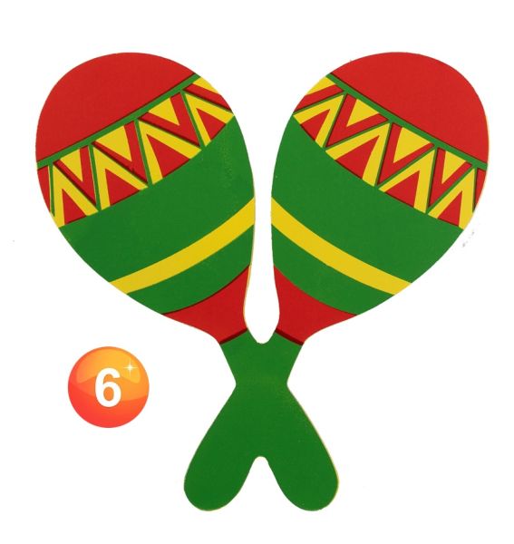 Houten sambaballen decoratie