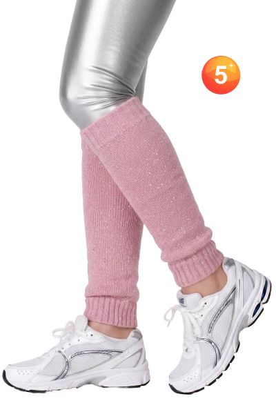 Glitter sprankelende roze lurex beenwarmers