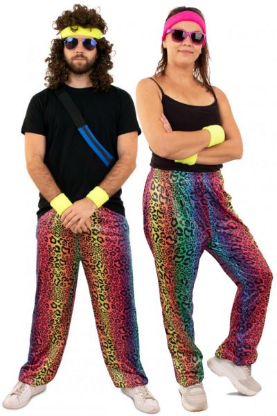 Hippie Trainingsbroek neon panterprint