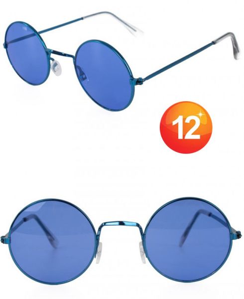 Retro Hippie bril blauw