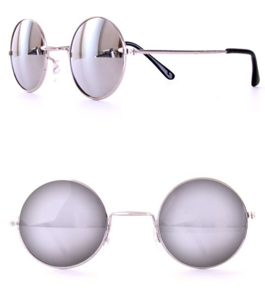 Bril flower power 70s spiegelglas